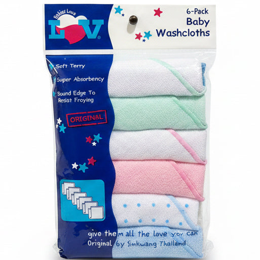 6pcs Washcloths